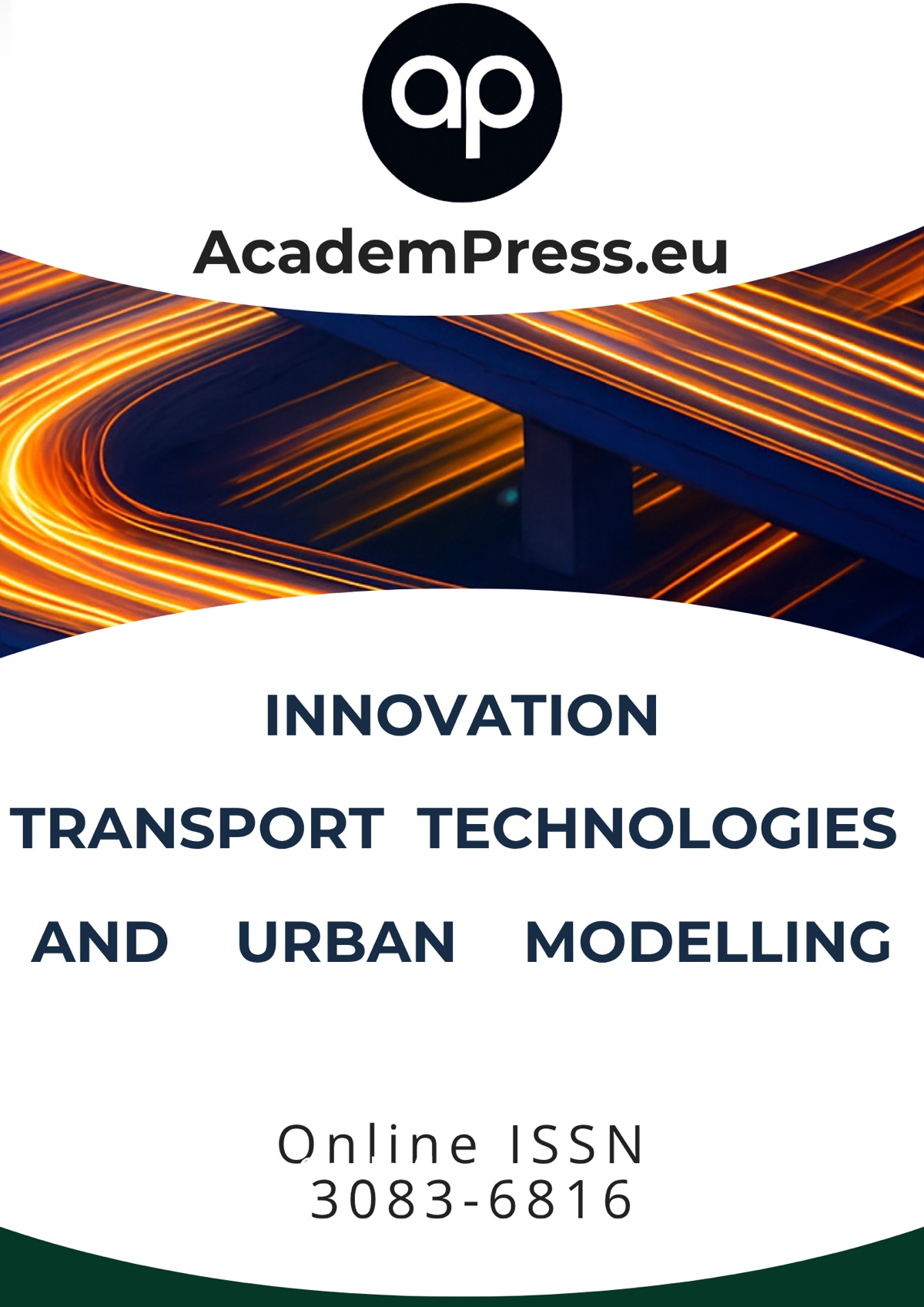 Cover of Issue No. 1(2), 2026 of the journal Innovation Transport Technologies and Urban Modelling